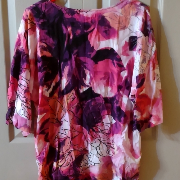 Dana Buchman Size Medium woman Long Sleeve Blouse Shirt Top - Picture 6 of 6